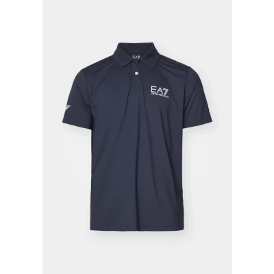 Afbeelding van Emporio Armani heren Regular fit polo met logo in de kleur Donkerblauw, maat: M