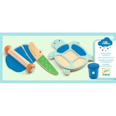 Afbeelding van Djeco boetseerklei met gereedschap myplastijungle 4 delig
