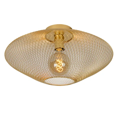 Afbeelding van Lucide MESH Plafonnière 1xE27 Mat Goud Messing