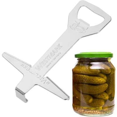Afbeelding van Westmark Bokaalopener met flesopener, lengte: 13,1 cm, Staal, Verchroomd, Vacumex, Zilver, 10562270