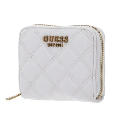 Afbeelding van GUESS Portemonnee Giully SLG Small Zip Around Wallet Ivory Crème