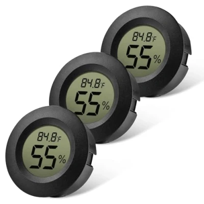 Afbeelding van EEEKit Hygrometer Thermometer, 3 stuks LCD monitor voor binnen, vochtigheid, buitenthermometer thuis, kantoor