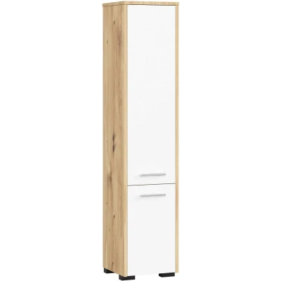Afbeelding van Kolomkast voor Badkamer FIN / AKORD Furniture Factory Artisan Eik Wit 30 x 140 cm