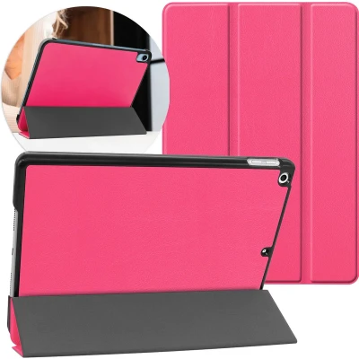 Afbeelding van imoshion Tablet Hoes Geschikt voor iPad 9e generatie (2021) 10.2 inch / 8e (2020) 7e (2019) Trifold Bookcase Dusty Rose