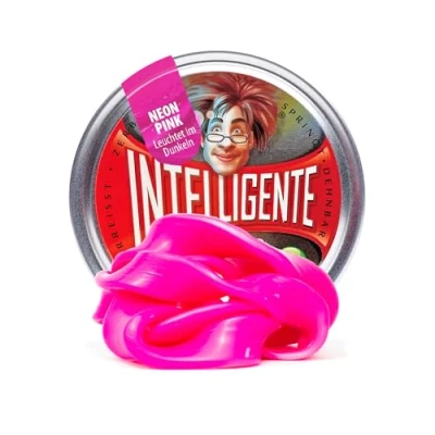 Afbeelding van Intelligente boetseerklei, gloeit in het donker, neonroze, BPA vrij en glutenvrij, 40 g