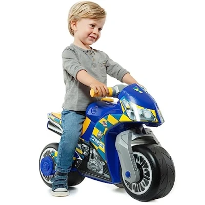 Afbeelding van M Molto Moto Cross Police Azul Motorfiets, offroad, loopwagen, veilig en duurzaam kinderspeelgoed, het bevordert een gezonde ontwikkeling van kinderen vanaf 18 maanden