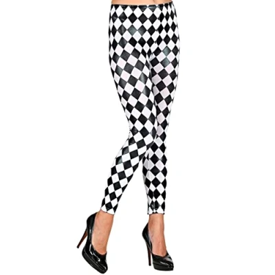 Afbeelding van Widmann Leggings met ruitpatroon, harlekijn, Halloween, carnaval, themafeest