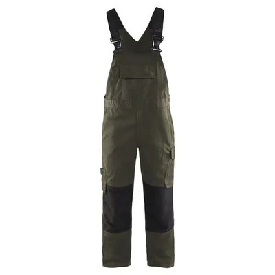 Image de Cotteà bretelles stretch vert olive/noir