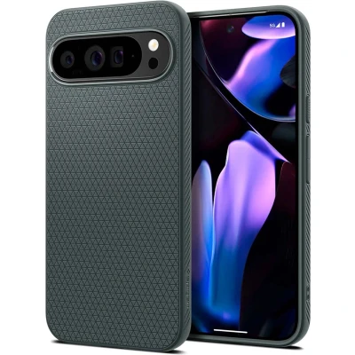 Afbeelding van Spigen Liquid Air Hoesje Geschikt voor Google Pixel 9 Pro XL Back Cover Flexibel TPU Groen