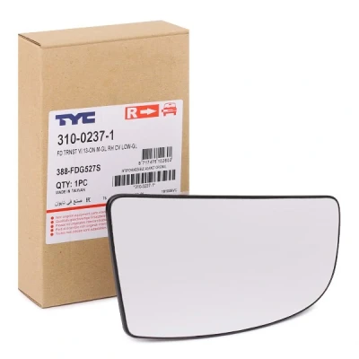 Afbeelding van TYC 310 0237 1 Spiegelglas rechts Onderste deel FORD: Transit V363 Platform / Chassis, Van, Minibus