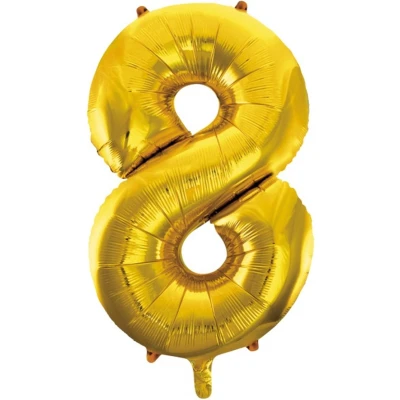 Afbeelding van Ballon folie 8 goud 86 cm