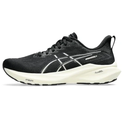 Afbeelding van Asics GT2000 13 Stabiliteit hardloopschoenen, Dames, Maat: 38, Black/white Textiel/ synthetisch