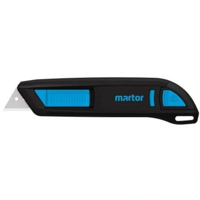Afbeelding van Veiligheidsmes Martor Secunorm 300 trapezium 19mm zwart
