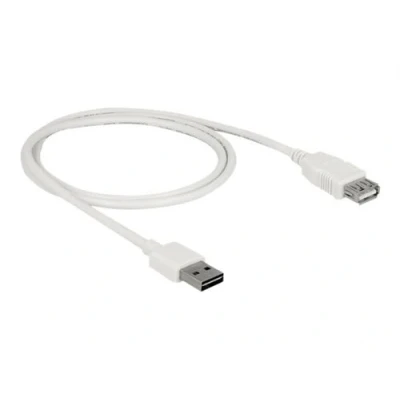 Image de Delock Easy Rallonge de câble USB (M) reversible pour (F) 2.0 1 m blanc