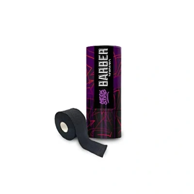 Afbeelding van BARBER Nek Papier Neckstrip 5 x 100 strips Zwart