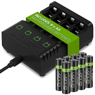 Afbeelding van Venom TAO9629 Oplaadstation met 8 oplaadbare AA batterijen, 2100 mAh