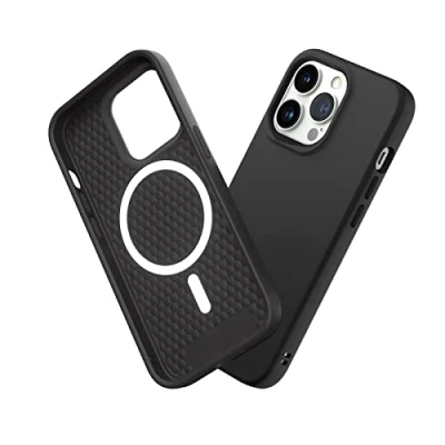 Afbeelding van RHINOSHIELD Hoesje compatibel met [iPhone 13 Pro] SolidSuit Magsafe dunne hoes schokabsorberende technologie en premium matte afwerking klassiek zwart