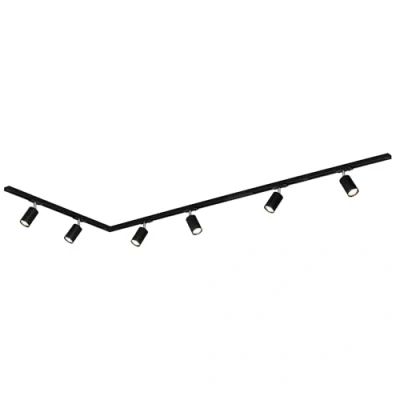 Afbeelding van Railsystem RAIL 230 V zwart 6 spots 2,25 m hoekverbinding