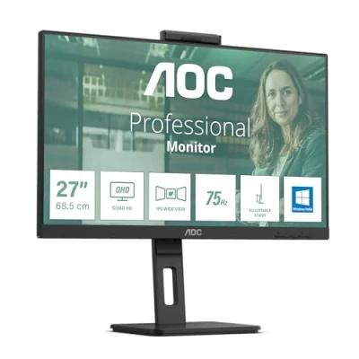 Afbeelding van AOC Pro Line Q27P3CW LED monitor Energielabel F (A G) 68.6 cm (27 inch) 2560 x 1440 Pixel 16:9 4 ms HDMI, DisplayPort, Hoofdtelefoonaansluiting, USB 3.2 Gen