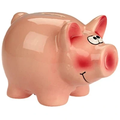 Afbeelding van Out of the blue Piggy spaarpot, roze, 1 stuk