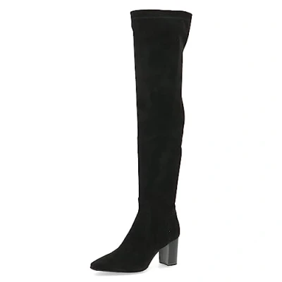 Afbeelding van Caprice Overknee laarzen Black stretch, Dames, Maat: 36, stretch Textiel