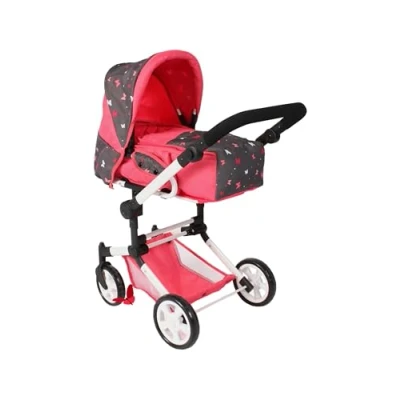 Afbeelding van Bayer Chic 2000 Combi poppenwagen Jara Vlinders Koraal