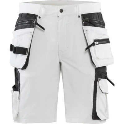 Afbeelding van Blaklader Schildersshort met 4 weg stretch 1088 1645 Wit/Donkergrijs