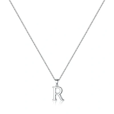 Afbeelding van TINGN S925 Halskettingen met initiaal, Sterling zilver, hypoallergeen, letterketting, voor dames, meisjes, sieraden, geschenken, Zilver