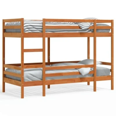 Afbeelding van vidaXL Stapelbed massief grenenhout wasbruin 75x190 cm