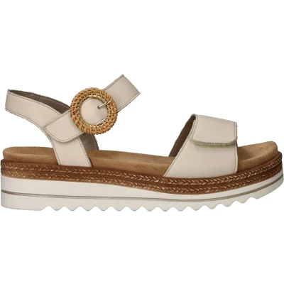 Afbeelding van Remonte Sandalen met sleehak, Dames, Maat: 37, Porzellan Leer