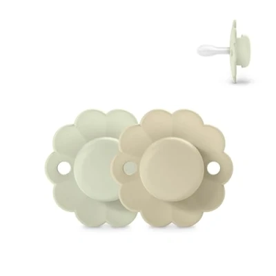 Afbeelding van Suavinex Wonder Reversible Duo Aqua/Gray 0 6m 2 stuks Silicone Fopspenen SXSWP1084406