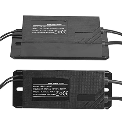 Afbeelding van Elektronische transformator met neonbord, 220 V 240 V, ingang, 7,5 kV/30 mA uitgang, stroomvoorziening voor geen kwikmigratiefenomeen