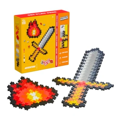 Afbeelding van Plus Puzzle By Number Adventure Constructiespeelgoed Set Met Bouwstenen 250 Delige Bouwset Bouwspeelgoed Vanaf 5 Jaar