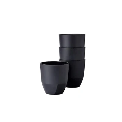 Afbeelding van Mepal Goblet Silueta 4 delig Thee en koffiemok Vaatwasmachine magnetronbestendig Servies 200 ml Nordic Black