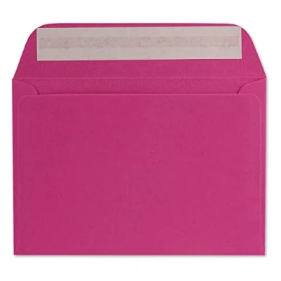 Afbeelding van 50 stuks enveloppen DIN C6 roze 11,4 x 16,2 cm 90 g standaard zelfklevende sluiting voor doop en uitnodigingen van je Glüxx Agent