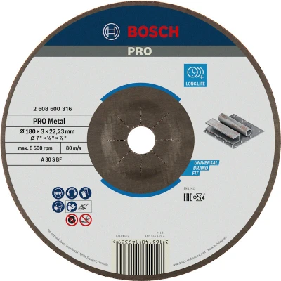 Image de BOSCH 2608600316 disque à découper courbé Expert pour métal A 30 S, 180 x 3 mm