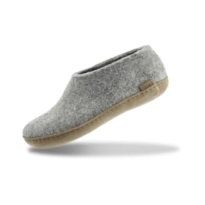 Afbeelding van Glerups Schoen met leren zool Grijs 40