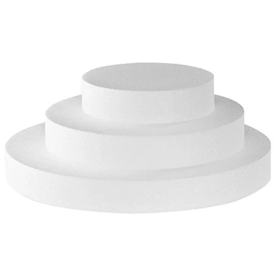 Afbeelding van Decora 0173804 polystyreenschijf Ø 35 x H 2,5 cm, polyester, ecru, cm