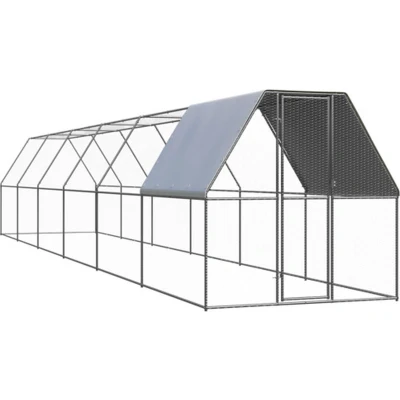 Afbeelding van vidaXL Kippenhok 2x12x2 m gegalvaniseerd staal
