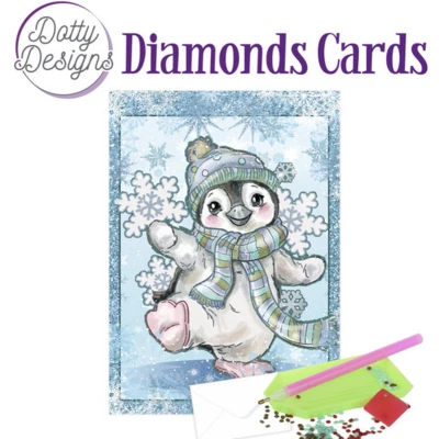 Afbeelding van Dotty Designs Diamond Cards Penguin