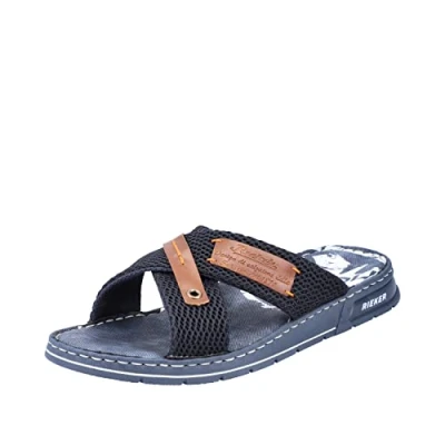 Afbeelding van Rieker 21239 herenslippers, Blauw