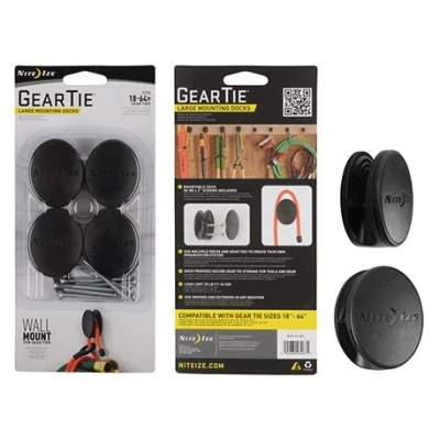 Afbeelding van Nite Ize Gear Tie Dockable Puck 4 pack zwart l