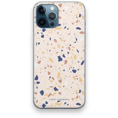 Afbeelding van Case Company® hoesje geschikt voor iPhone 12 Pro Terrazzo N23 Soft Cover Telefoonhoesje Bescherming aan alle Kanten en Schermrand