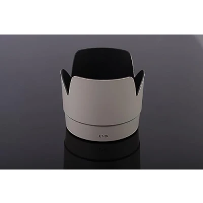 Afbeelding van vhbw Kunststof lenszonneklep, wit/grijs compatibel met Canon L EF 70 200 mm f, 2,8 is USM vervanging voor ET 86.