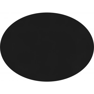 Afbeelding van Placemat Togo ovaal kunststof SET/6 zwart 33x45cm