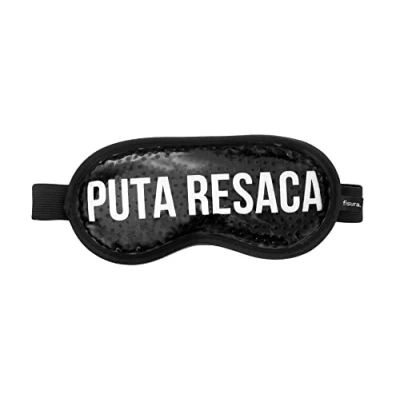 Afbeelding van FISURA Koude gel oogmasker &quot;P*ta Resaca&quot; Zwart Gelmasker voor gezwollen ogen en concealer Verkoelend met boodschap 18,5 cm