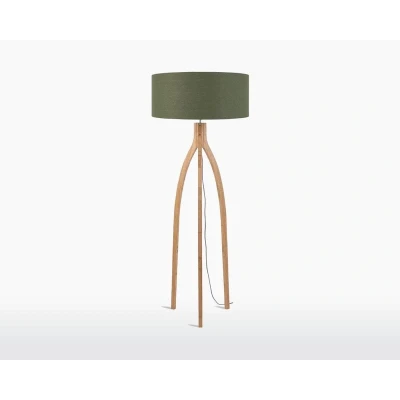 Afbeelding van GOOD&amp;MOJO Vloerlamp Annapurna Groen/Bamboe Ø60cm Groen