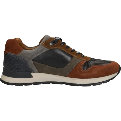 Afbeelding van Australian Sneakers laag, Heren, Maat: 45, Middel bruin Leer