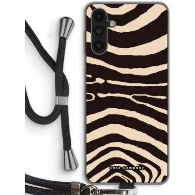 Afbeelding van Case Company® hoesje met Koord geschikt voor Samsung Galaxy A04s Arizona Zebra Telefoonhoesje Zwart Bescherming aan alle Kanten en Over de Schermrand