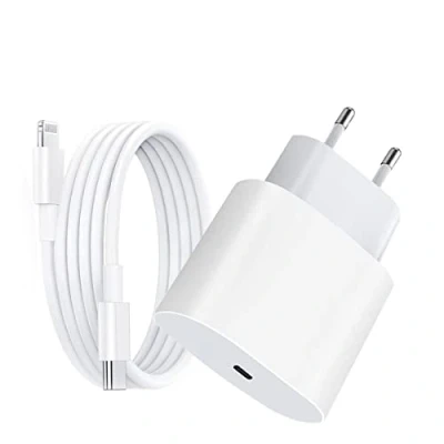 Afbeelding van Apple MFi gecertificeerd: iPhone snellader met 2 m USB kabel C naar Lightning, 20 W oplader PD type netadapter compatibel 13 12/11 XS/XS Max/XR/X, iPad